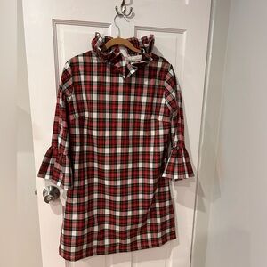 Elizabeth Wilson Christmas plaid dress.  Size large.  Worn once